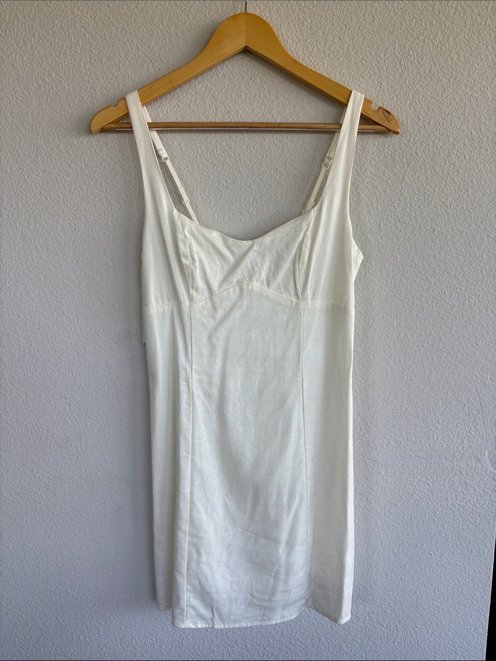 Kendall & Kylie Ivory Linen Blend Mini Dress XS